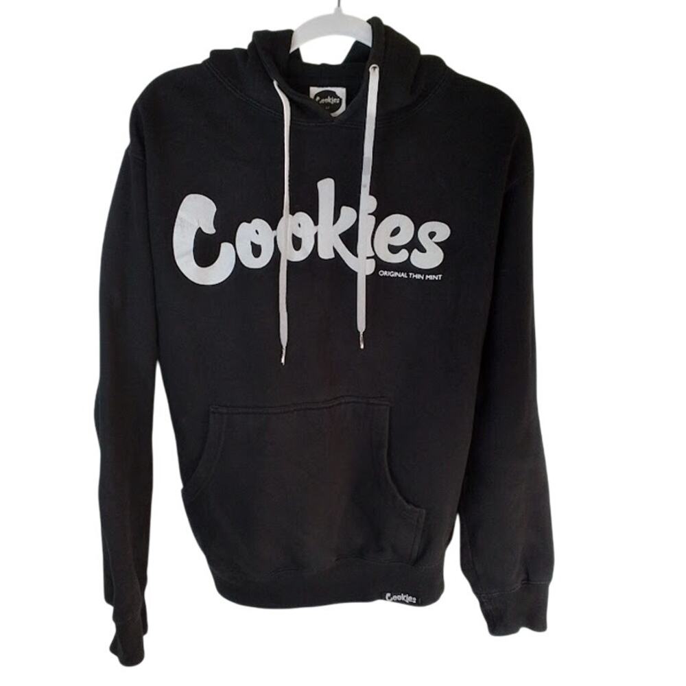 Cookies SF Black Pullover Hoodie White‎ Logo Mens Small Streetwear